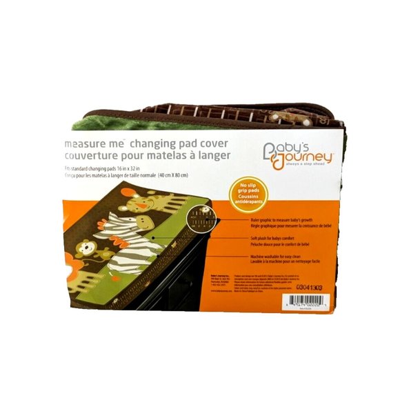 Baby's Journey Changing Pad Cover Soft Plush Baby Animal No Slip Grip Pa… - Picture 5 of 6